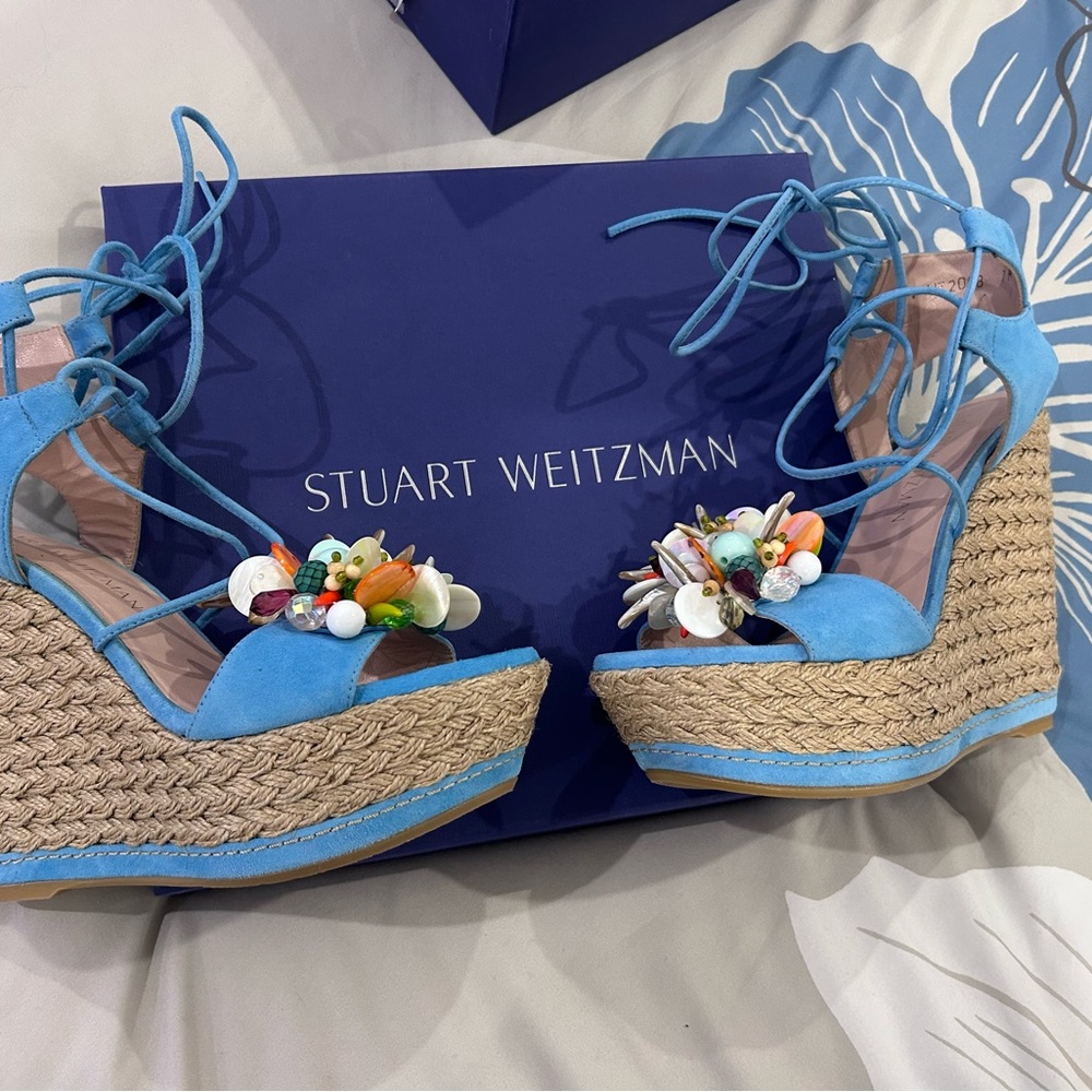 💰PRICE⬇️ STUART. WEITZMAN • Cake Wedge Sandal • sz 7 - Picture 6 of 10